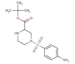tert-Butyl 4-(4-aminophenyl)sulfonyl-piperazine-2-carboxylate - chemical structure image
