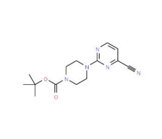 tert-Butyl 4-(4-cyano-2-pyrimidinyl)tetrahydro-1(2H)-pyrazinecarboxylate - chemical structure image