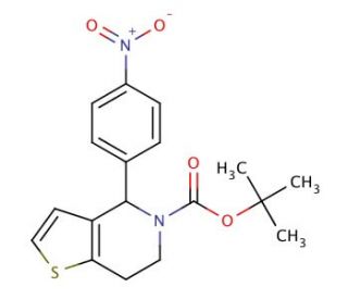 tert-Butyl 4-(4-nitrophenyl)-6,7-dihydrothieno-[3,2-c]pyridine-5(4H)-carboxylate - chemical structure image