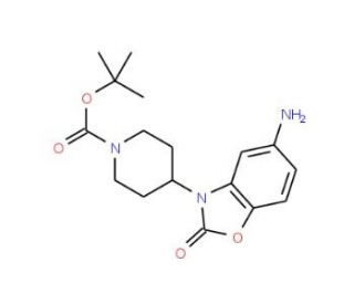 tert-Butyl 4-(5-amino-2-oxo-1,3-benzoxazol-3(2H)-yl)piperidine-1-carboxylate - chemical structure image