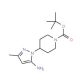 tert-butyl 4-(5-amino-3-methyl-1H-pyrazol-1-yl)piperidine-1-carboxylate - chemical structure image