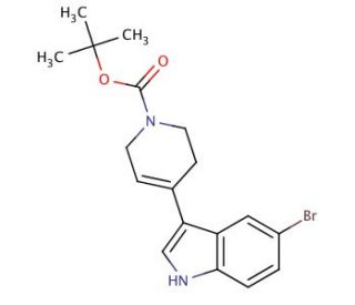 tert-Butyl 4-(5-bromo-1H-indol-3-yl)-3,6-dihydro-1(2H)-pyridinecarboxylate (CAS 886361-90-6) - chemical structure image