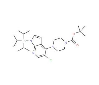 tert-Butyl 4-(5-chloro-1-(triisopropylsilyl)-1H-pyrrolo[2,3-b]pyridin-4-yl)piperazine-1-carboxylate (CAS 1020056-95-4) - chem