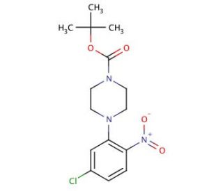 tert-Butyl 4-(5-chloro-2-nitrophenyl)tetrahydro-1(2H)-pyrazinecarboxylate - chemical structure image