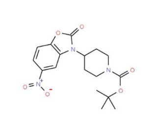 tert-Butyl 4-(5-nitro-2-oxo-1,3-benzoxazol-3(2H)-yl)piperidine-1-carboxylate - chemical structure image