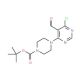 tert-Butyl 4-(6-chloro-5-formyl-4-pyrimidinyl)-tetrahydro-1(2H)-pyrazinecarboxylate - chemical structure image