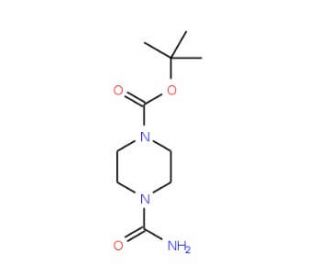 tert-butyl 4-(aminocarbonyl)piperazine-1-carboxylate (CAS 883554-88-9) - chemical structure image