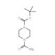tert-butyl 4-(aminocarbonyl)piperazine-1-carboxylate (CAS 883554-88-9) - chemical structure image
