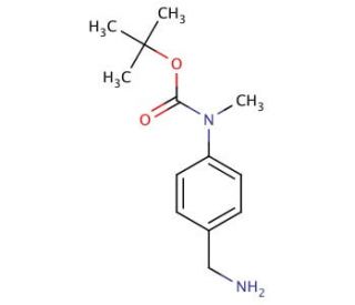 tert-Butyl 4-(aminomethyl)phenyl(methyl)carbamate (CAS 191871-91-7) - chemical structure image