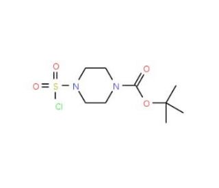 tert-butyl 4-(chlorosulfonyl)piperazine-1-carboxylate (CAS 162046-65-3) - chemical structure image