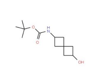 tert-butyl 6-hydroxyspiro[3.3]hept-2-ylcarbamate (CAS 1000933-99-2) - chemical structure image