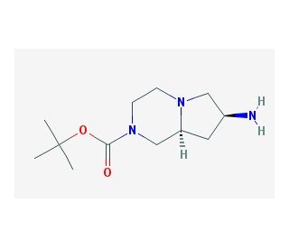 tert-butyl (7S,8aS)-7-aminohexahydropyrrolo[1,2-a]pyrazine-2(1H)-carboxylate - chemical structure image