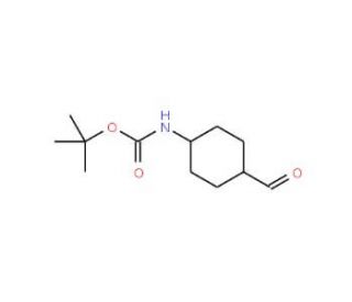 tert-Butyl cis-4-formylcyclohexylcarbamate (CAS 181308-56-5) - chemical structure image