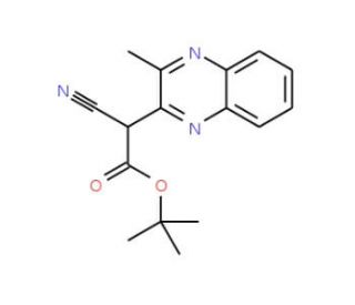 tert-butyl cyano(3-methylquinoxalin-2-yl)acetate - chemical structure image