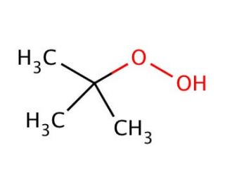 tert-Butyl hydroperoxide aqueous solution (CAS 75-91-2) - chemical structure image