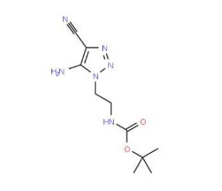 tert-butyl N-[2-(5-amino-4-cyano-1H-1,2,3-triazol-1-yl)ethyl]carbamate - chemical structure image