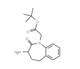 tBu-(S)-(3-amino-2-oxo-2,3,4,5-tetrahydrobenzo[b]azepin-1-yl) Acetate (CAS 109010-60-8) - chemical structure image