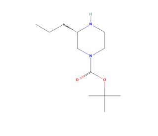 tert-Butyl (S)-3-propylpiperazine-1-carboxylate (CAS 928025-58-5) - chemical structure image