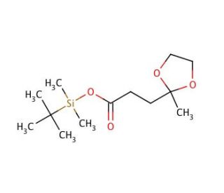 tert-Butyldimethylsilyl-2-methyl-1,3-dioxolane-2-propionate (CAS 67226-75-9) - chemical structure image