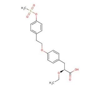 Tesaglitazar (CAS 251565-85-2) - chemical structure image