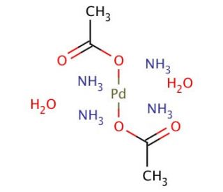 Tetraamminepalladium(II) acetate (CAS 61495-96-3) - chemical structure image