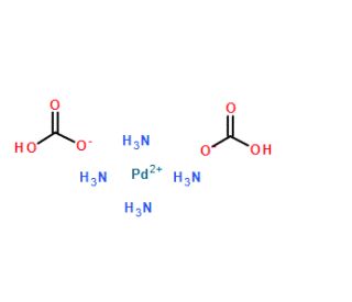 Tetraamminepalladium(II) hydrogen carbonate (CAS 134620-00-1) - chemical structure image