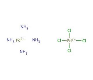 Tetraamminepalladium(II) tetrachloropalladate(II) (CAS 13820-44-5) - chemical structure image
