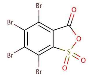 Tetrabromo-2-sulfobenzoic acid cyclic anhydride (CAS 68460-01-5) - chemical structure image