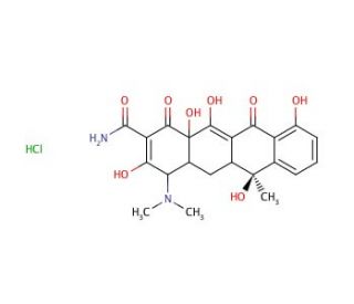 Tetracycline hydrochloride (CAS 64-75-5) - chemical structure image