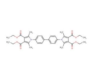Tetraethyl 1,1&prime;-(1,1&prime;-biphenyl-4,4&prime;-diyl)bis(2,5-dimethyl-1H-pyrrole-3,4-dicarboxylate) (CAS 56913-55-4) - chemical structure