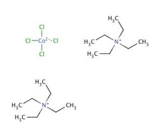 Tetraethylammonium tetrachlorocobaltate(II) (CAS 6667-75-0) - chemical structure image