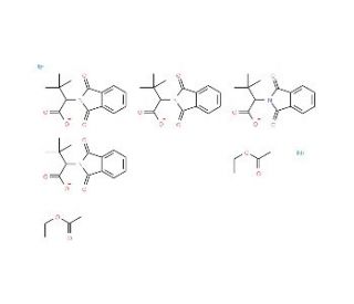 Tetrakis[N-phthaloyl-(R)-tert-leucinato]dirhodium Bis(ethyl Acetate) Adduct (CAS 380375-05-3) - chemical structure image