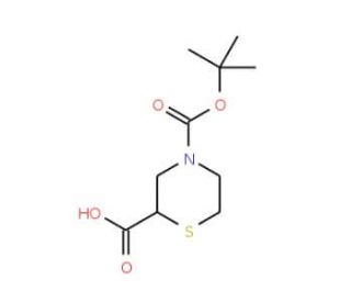 Thiomorpholine-2,4-dicarboxylic acid 4-tert-butyl ester - chemical structure image