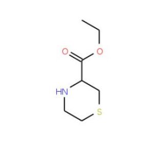 Thiomorpholine-3-carboxylic acid ethyl ester (CAS 58729-31-0) - chemical structure image
