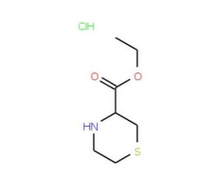 Thiomorpholine-3-carboxylic acid ethyl ester hydrochloride (CAS 159381-07-4) - chemical structure image