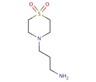 Thiomorpholine, 4-(3-aminoropyl)-1,1-dioxide (CAS 90000-25-2) - chemical structure image