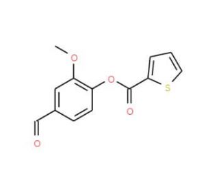 Thiophene-2-carboxylic acid 4-formyl-2-methoxy-phenyl ester (CAS 361472-61-9) - chemical structure image