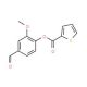Thiophene-2-carboxylic acid 4-formyl-2-methoxy-phenyl ester (CAS 361472-61-9) - chemical structure image