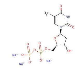 Thymidine 5&prime;-diphosphate sodium salt (CAS 108322-12-9) - chemical structure image