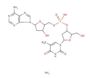 Thymidylyl(3&prime; 5&prime;)-2&prime;-deoxyadenosine ammonium salt (CAS 61845-39-4) - chemical structure image