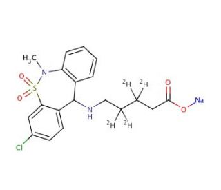 Tianeptine Metabolite MC5-d4 Sodium Salt (CAS 1330171-36-2) - chemical structure image