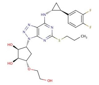 Ticagrelor (CAS 274693-27-5) - chemical structure image