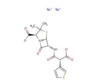 Ticarcillin disodium salt (CAS 4697-14-7) - chemical structure image