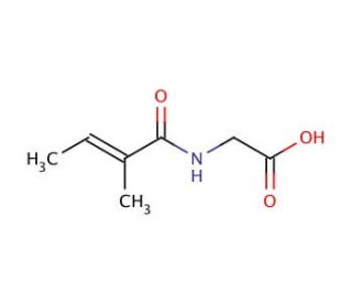 Tiglyl glycine (CAS 35842-45-6) - chemical structure image