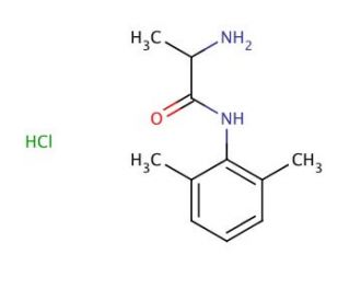 Tocainide hydrochloride (CAS 71395-14-7) - chemical structure image