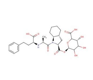 Trandolaprilat Acyl-&beta;-D-glucuronide, 65% - chemical structure image