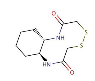 (&plusmn;)-trans-1,2-Bis(2-mercaptoacetamido)cyclohexane Disulfide - chemical structure image