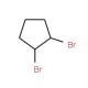 trans-1,2-Dibromocyclopentane (CAS 10230-26-9) - chemical structure image