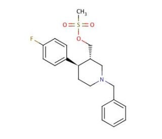 trans 1-Benzyl-4-(4-fluorophenyl)-3-methylsulfonatepiperidine (CAS 201855-71-2) - chemical structure image