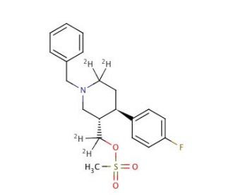 trans 1-Benzyl-4-(4-fluorophenyl)-3-methylsulfonatepiperidine-d4 - chemical structure image